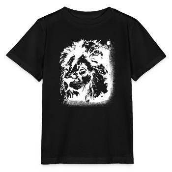 Lion Lion's Head - Stanley/Stella MINI CREATOR Kids’ T-Shirt - black - Front - Mikhail (115cm)