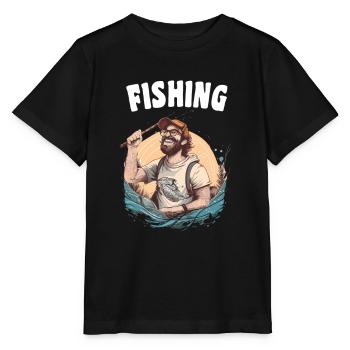 Angling - Stanley/Stella MINI CREATOR Kids’ T-Shirt - black - Front - Mikhail (115cm)