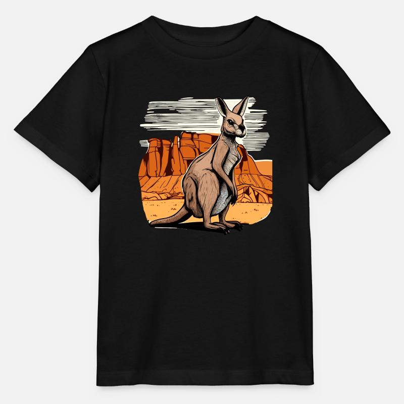 Känguru comic cartoon Style - Stanley/Stella Kinder T-Shirt MINI CREATOR  - Schwarz