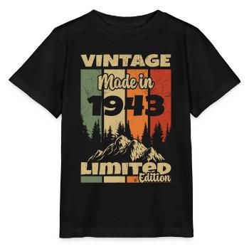 1943 Vintage Geburtstagsgeschenk 1943 - Stanley/Stella Kinder T-Shirt MINI CREATOR  - Schwarz - Vorne - Mikhail (115cm)