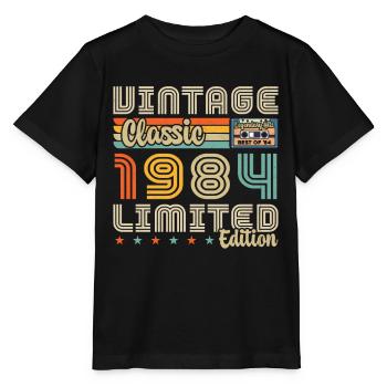 Jahrgang Jahrgang 1984 Geburtstagsgeschenk - Stanley/Stella Kinder T-Shirt MINI CREATOR  - Schwarz - Vorne - Mikhail (115cm)