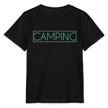camping Schriftzug - Stanley/Stella Kinder T-Shirt MINI CREATOR  - Schwarz - Vorne - Mikhail (115cm)