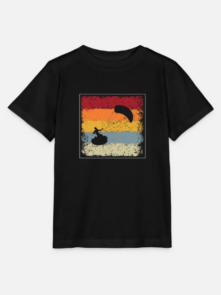 Kite surfen Retro - Stanley/Stella Kinder T-Shirt MINI CREATOR - Schwarz