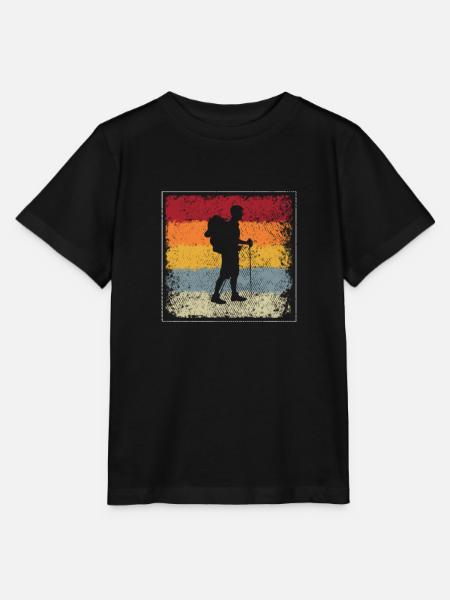 Wandern Retro - Stanley/Stella Kinder T-Shirt MINI CREATOR - Schwarz
