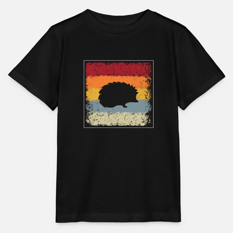 Igel Retro - Stanley/Stella Kinder T-Shirt MINI CREATOR  - Schwarz
