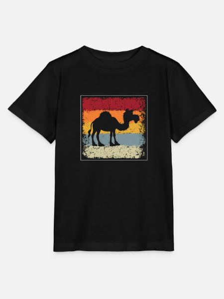 Dromedar Retro - Stanley/Stella Kinder T-Shirt MINI CREATOR - Schwarz