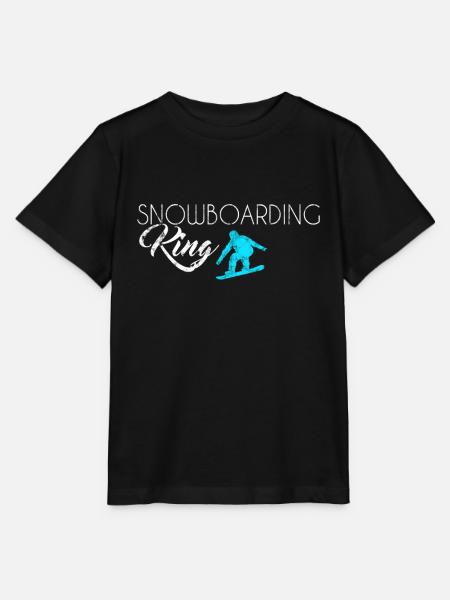 Snowboarding King - Stanley/Stella Kinder T-Shirt MINI CREATOR  - Schwarz