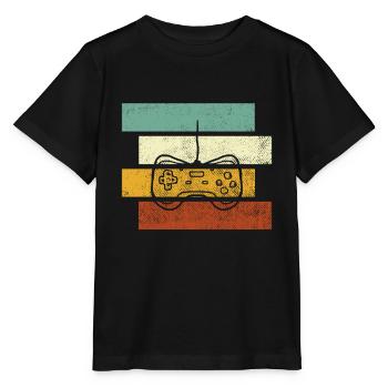 Gaming Retro - Stanley/Stella Kinder T-Shirt MINI CREATOR  - Schwarz - Vorne - Mikhail (115cm)