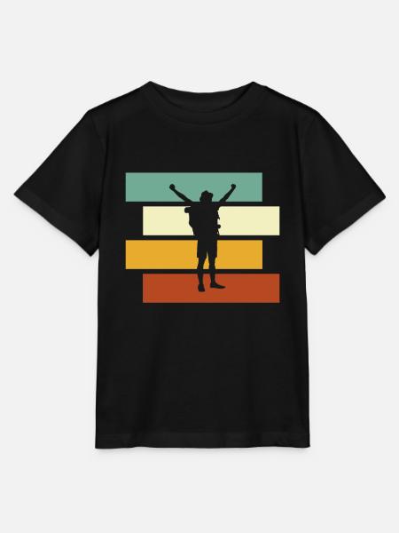 Wandern Retro - Stanley/Stella Kinder T-Shirt MINI CREATOR - Schwarz