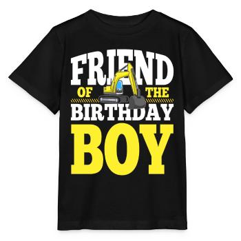 Friend Of the Birthday Boy Construction Family - Stanley/Stella MINI CREATOR Kids’ T-Shirt - black - Front - Mikhail (115cm)