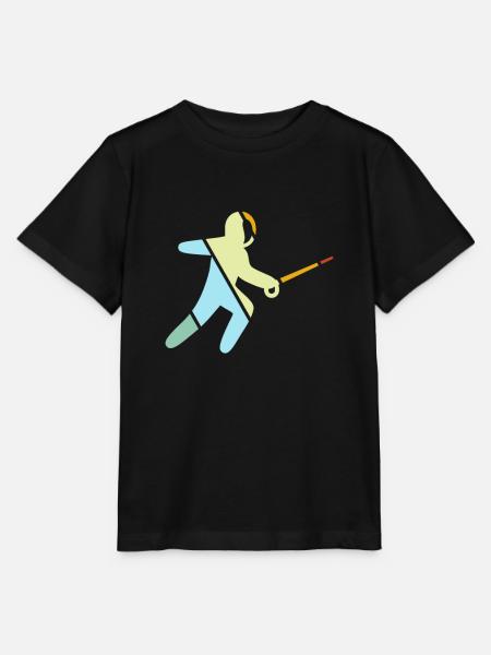 Fechten Retro - Stanley/Stella Kinder T-Shirt MINI CREATOR  - Schwarz
