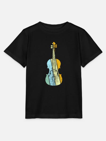 Geige Retro - Stanley/Stella Kinder T-Shirt MINI CREATOR  - Schwarz