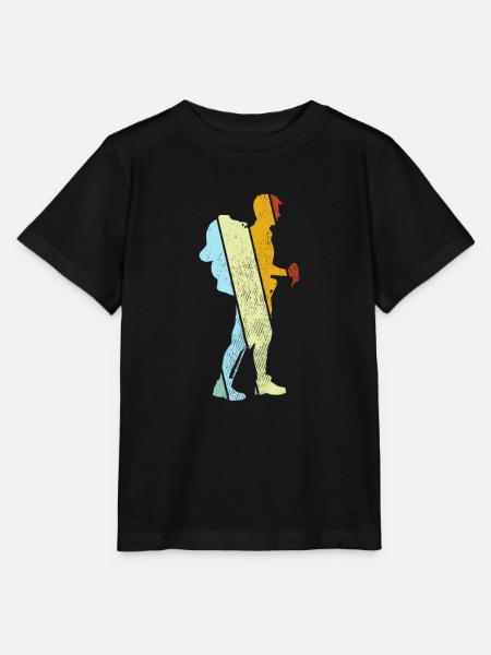 Wandern Retro - Stanley/Stella Kinder T-Shirt MINI CREATOR  - Schwarz