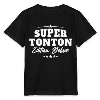 Super Tonton Édition Deluxe - T-shirt bio MINI CREATOR Stanley/Stella Enfant - noir - Devant - Mikhail (115cm)