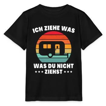 Ich ziehe was was du nicht ziehst Wohnwagen Camper - Stanley/Stella Kinder T-Shirt MINI CREATOR  - Schwarz - Vorne - Mikhail (115cm)