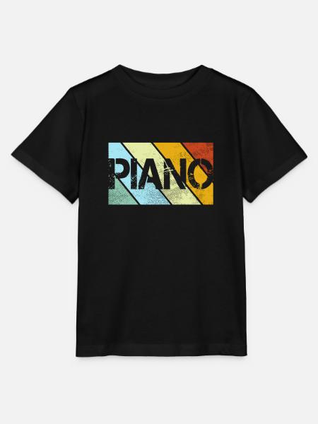 Klavier Retro - Stanley/Stella Kinder T-Shirt MINI CREATOR - Schwarz