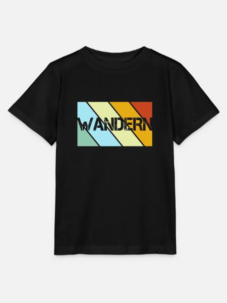 Wandern Retro - Stanley/Stella Kinder T-Shirt MINI CREATOR - Schwarz