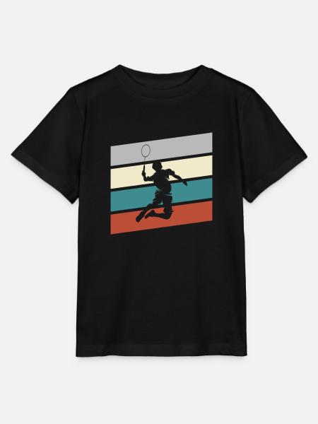 Badminton Retro - Stanley/Stella Kinder T-Shirt MINI CREATOR  - Schwarz