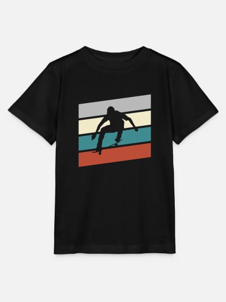 Skating Retro - Stanley/Stella Kinder T-Shirt MINI CREATOR - Schwarz