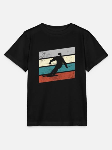 Ski Retro - Stanley/Stella Kinder T-Shirt MINI CREATOR - Schwarz