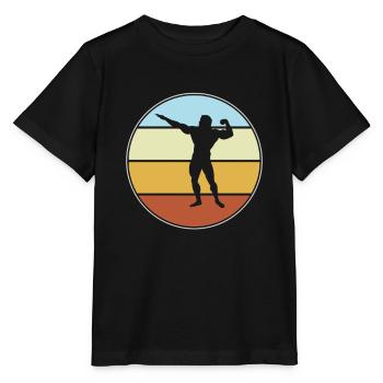 Body building Retro - Stanley/Stella MINI CREATOR Kids’ T-Shirt - black - Front - Mikhail (115cm)