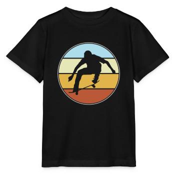 Skating Retro - Stanley/Stella Kinder T-Shirt MINI CREATOR  - Schwarz - Vorne - Mikhail (115cm)