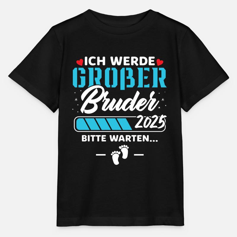 Ich werde Großer Bruder 2025 - Stanley/Stella Kinder T-Shirt MINI CREATOR  - Schwarz
