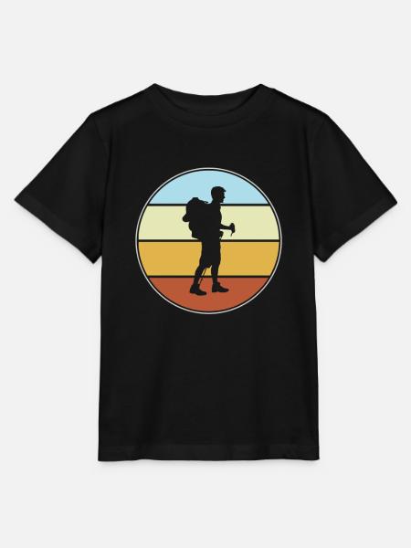 Wandern Retro - Stanley/Stella Kinder T-Shirt MINI CREATOR  - Schwarz