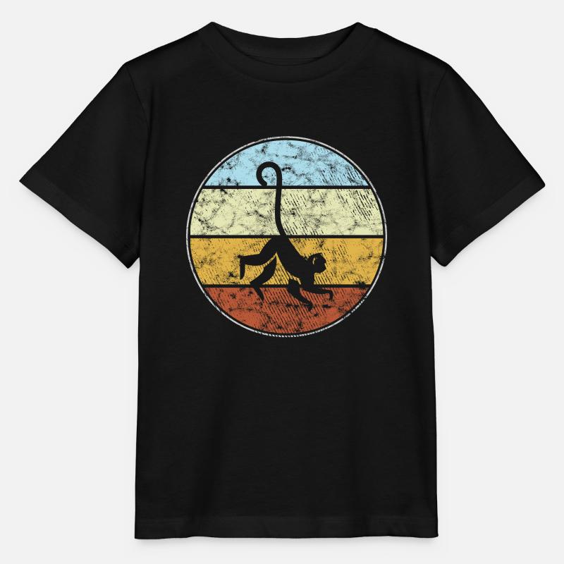 Affe Retro - Stanley/Stella Kinder T-Shirt MINI CREATOR  - Schwarz