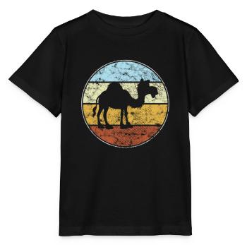 Dromedar Retro - Stanley/Stella Kinder T-Shirt MINI CREATOR  - Schwarz - Vorne - Mikhail (115cm)