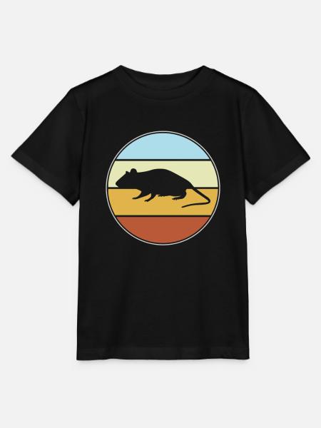 Maus retro - Stanley/Stella Kinder T-Shirt MINI CREATOR - Schwarz