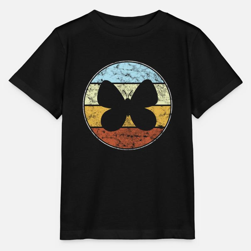 Papillon Rétro - T-shirt bio MINI CREATOR Stanley/Stella Enfant - noir