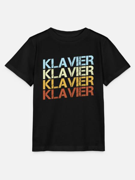 Klavier Retro - Stanley/Stella Kinder T-Shirt MINI CREATOR - Schwarz
