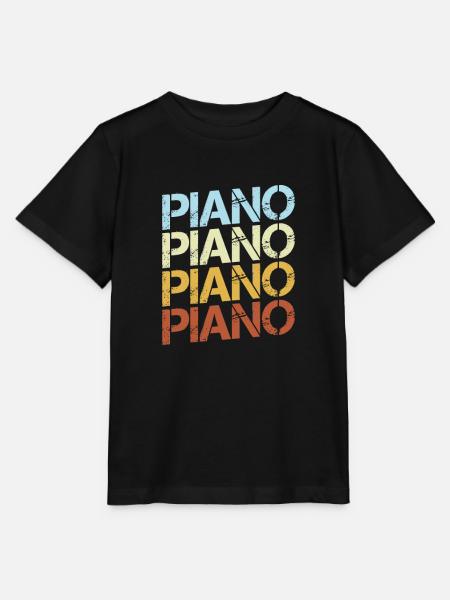 Klavier Retro - Stanley/Stella Kinder T-Shirt MINI CREATOR  - Schwarz