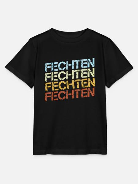 Fechten Retro - Stanley/Stella Kinder T-Shirt MINI CREATOR  - Schwarz