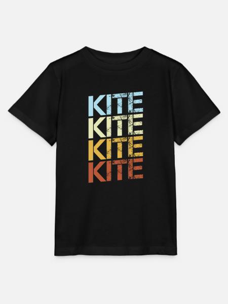 Kite Retro - Stanley/Stella Kinder T-Shirt MINI CREATOR  - Schwarz