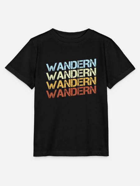 Wandern Retro - Stanley/Stella Kinder T-Shirt MINI CREATOR - Schwarz