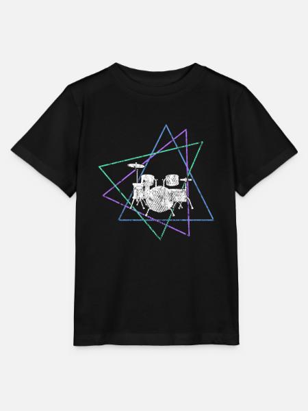 Schlagzeug - Stanley/Stella Kinder T-Shirt MINI CREATOR - Schwarz
