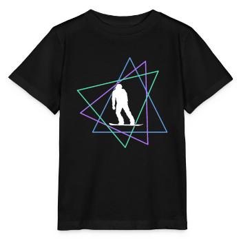 Snowboarding - Stanley/Stella Kinder T-Shirt MINI CREATOR  - Schwarz - Vorne - Mikhail (115cm)