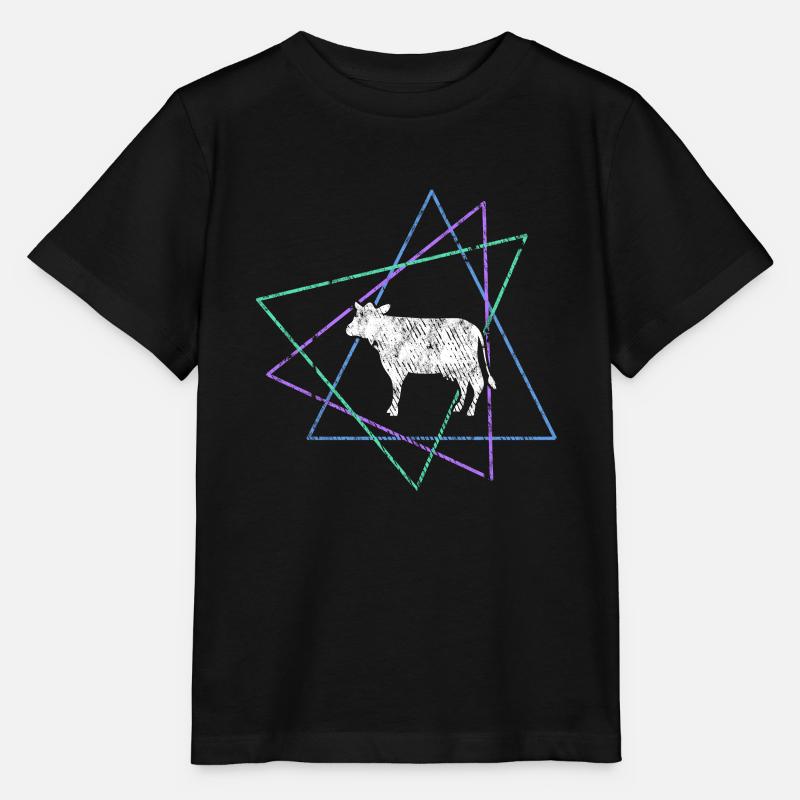 Kuh - Stanley/Stella Kinder T-Shirt MINI CREATOR - Schwarz