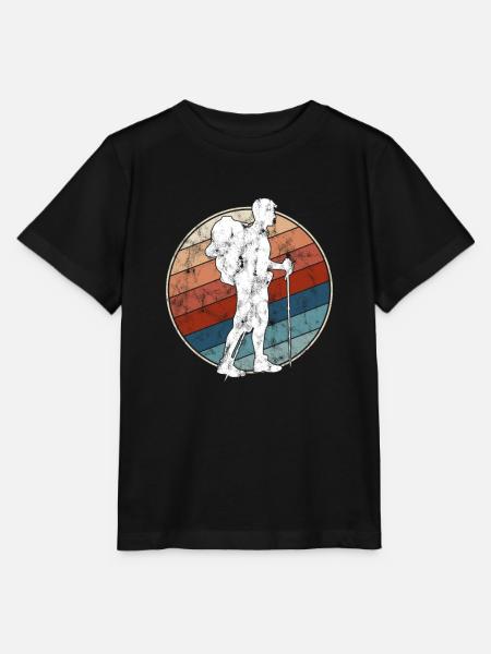 Wandern Retro - Stanley/Stella Kinder T-Shirt MINI CREATOR - Schwarz