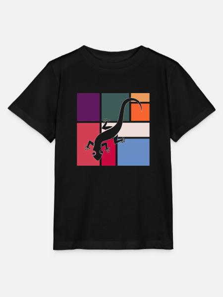 Eidechse - Stanley/Stella Kinder T-Shirt MINI CREATOR - Schwarz