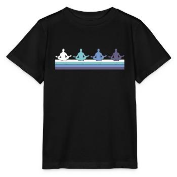 Méditation - T-shirt bio MINI CREATOR Stanley/Stella Enfant - noir - Devant - Mikhail (115cm)