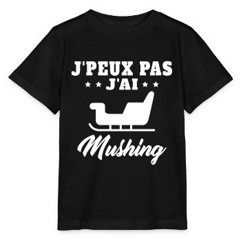 J'peux pas Mushing Chiens Traineau Cadeau Musher - T-shirt bio MINI CREATOR Stanley/Stella Enfant - noir - Devant - Mikhail (115cm)