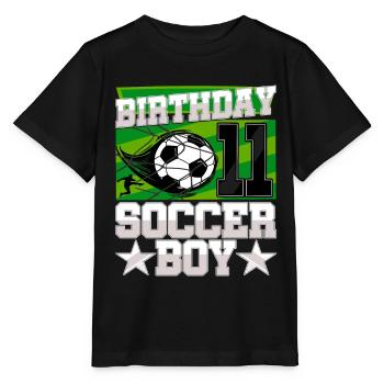 11th birthday Boy Soccer 11 Years Old Gifts - Stanley/Stella Kinder T-Shirt MINI CREATOR  - Schwarz - Vorne - Mikhail (115cm)