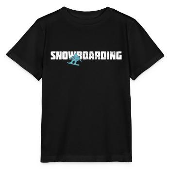 Snowboarding - Stanley/Stella Kinder T-Shirt MINI CREATOR  - Schwarz - Vorne - Mikhail (115cm)