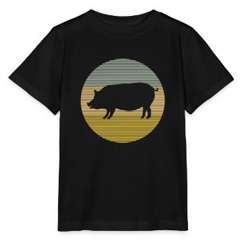Schwein - Stanley/Stella Kinder T-Shirt MINI CREATOR  - Schwarz - Vorne - Mikhail (115cm)