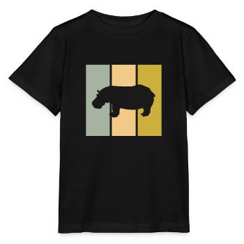 Nilpferd - Stanley/Stella Kinder T-Shirt MINI CREATOR  - Schwarz - Vorne - Mikhail (115cm)