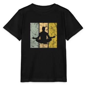 Méditation - T-shirt bio MINI CREATOR Stanley/Stella Enfant - noir - Devant - Mikhail (115cm)