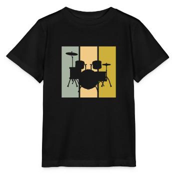 Percussion - T-shirt bio MINI CREATOR Stanley/Stella Enfant - noir - Devant - Mikhail (115cm)